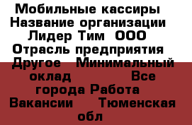 Мобильные кассиры › Название организации ­ Лидер Тим, ООО › Отрасль предприятия ­ Другое › Минимальный оклад ­ 50 000 - Все города Работа » Вакансии   . Тюменская обл.